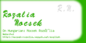 rozalia mocsek business card